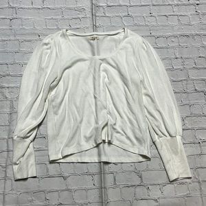 Madewell Puff Sleeve Scoop neck top